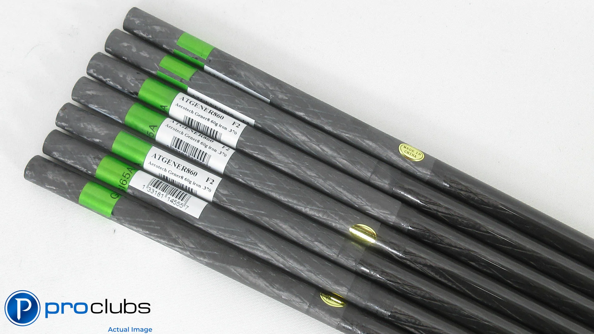 7- NEW AEROTECH GENER8 60 F2 SENIOR FLEX GRAPHITE IRON SHAFTS .370 TIP #349523 - Image 2