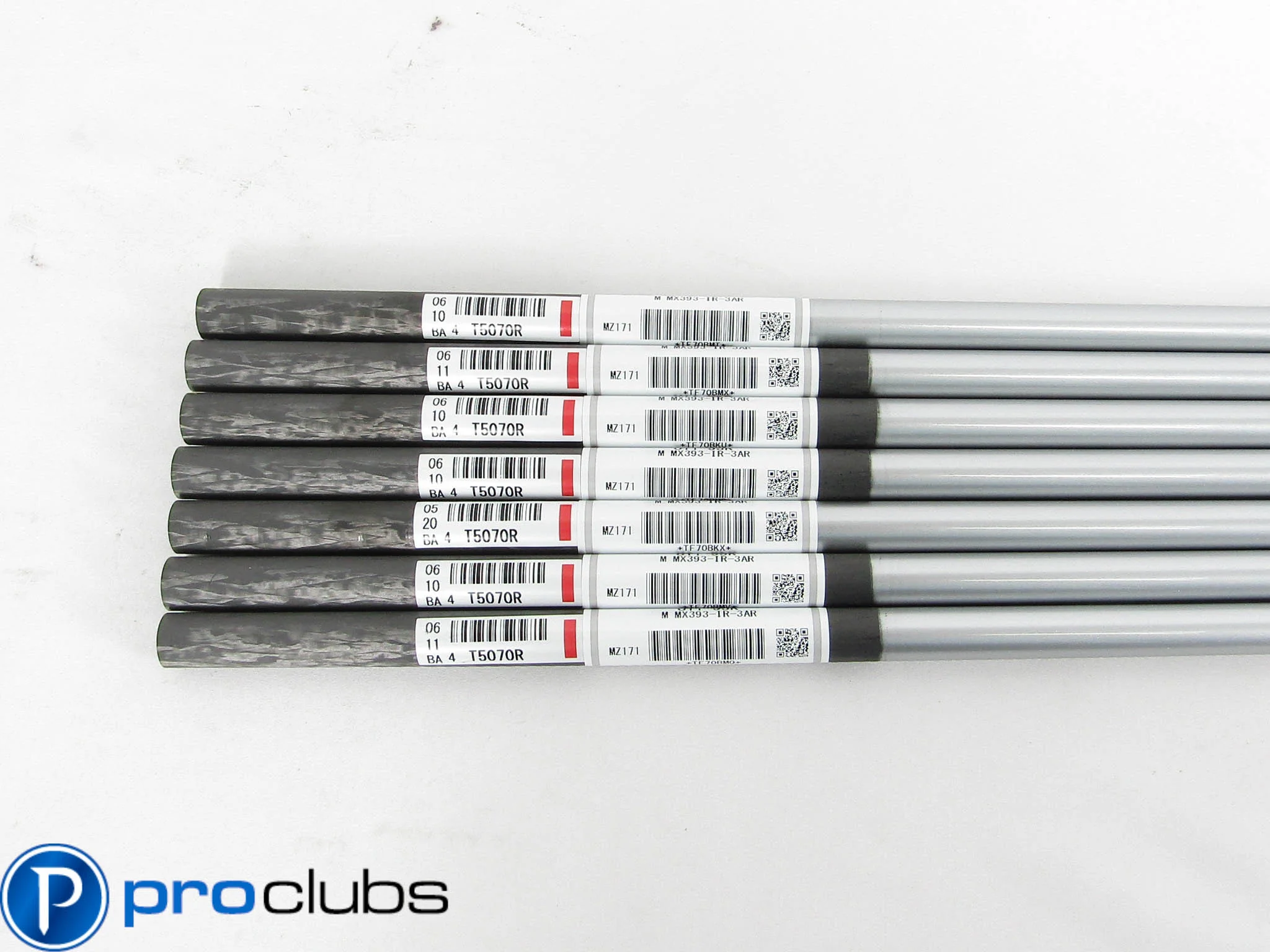 7pc NEW MITSUBISHI CHEMICAL OTi 95 REGULAR FLEX GRAPHITE IRON SHAFTS .370 446620 - Image 2