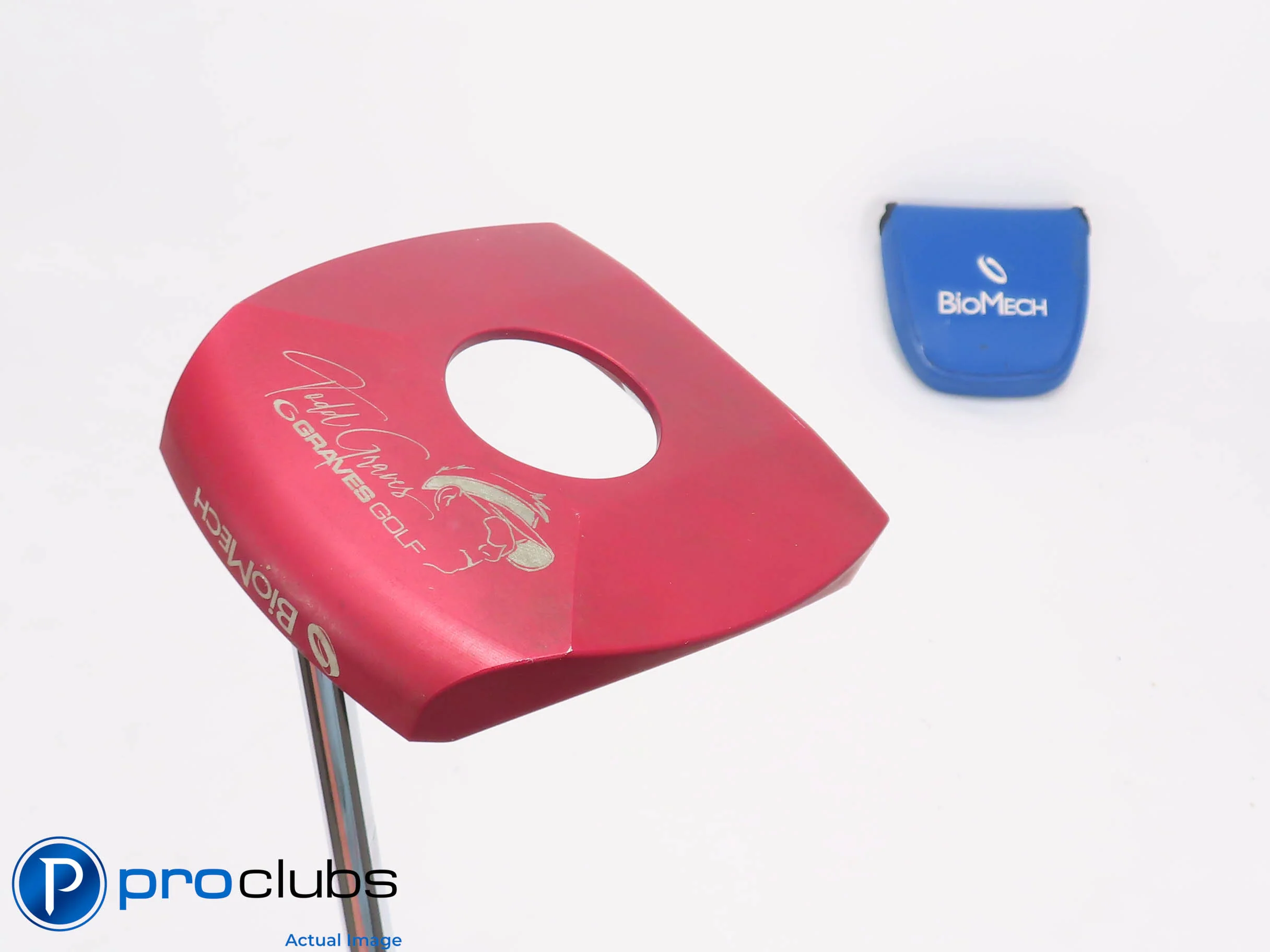 Graves Golf Biomech Red 39" Putter w/Headcover 504137