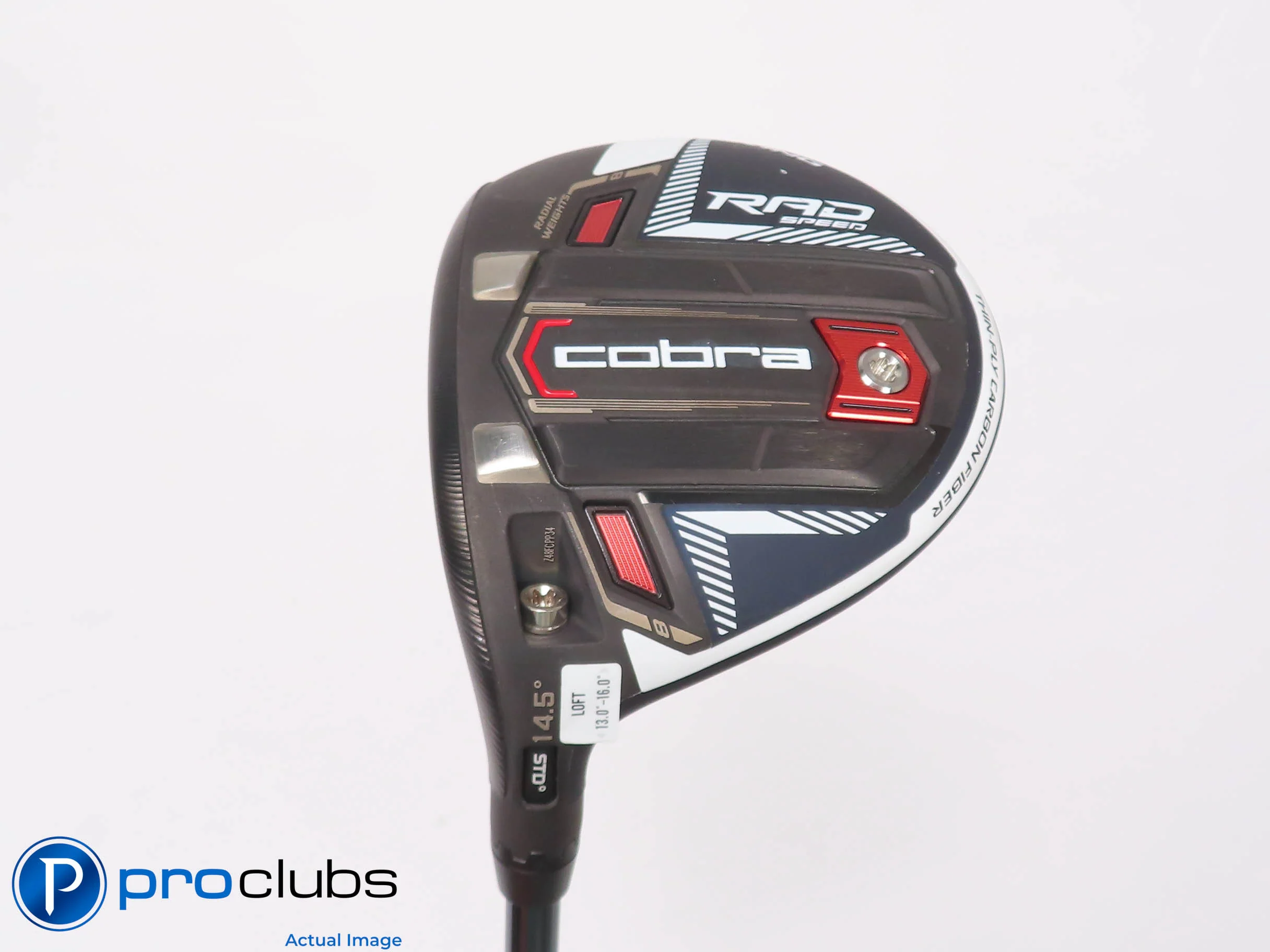 Left Handed Cobra Rad Speed 14.5* 3 Wood - LINQ Blue 6F4 Stiff Flex - 451103