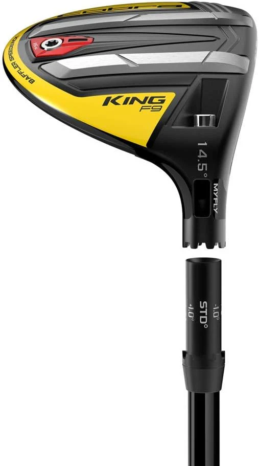 New LH Cobra King F9 Yellow 3-4 14.5 Fairway Wood Atmos Regular W/Headcover - Image 6