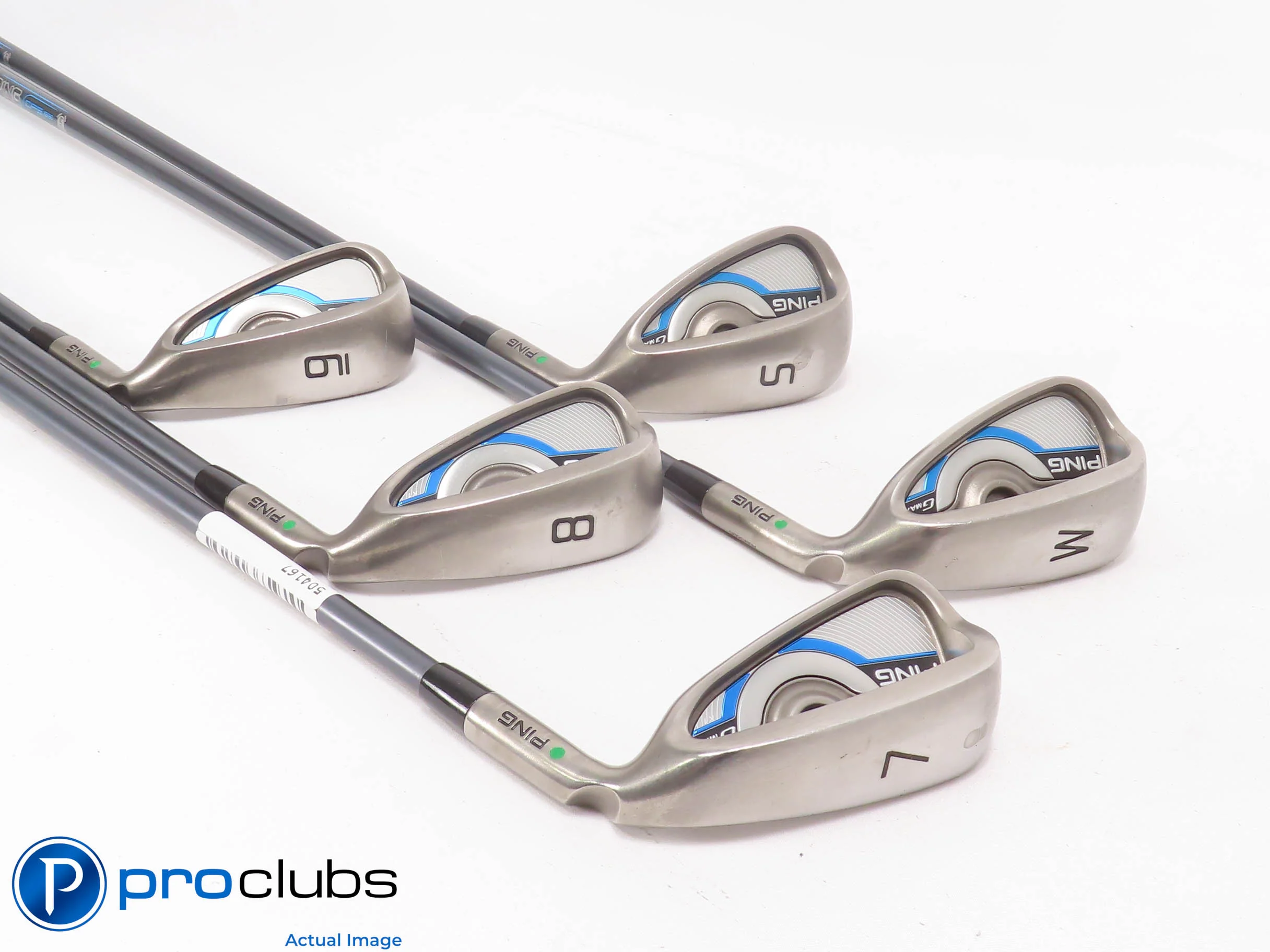 Nice Ping GMAX 7-PW,SW Iron Set Green Dot - Ping CFS65 Senior Flex +1.25" 504167 - Image 2