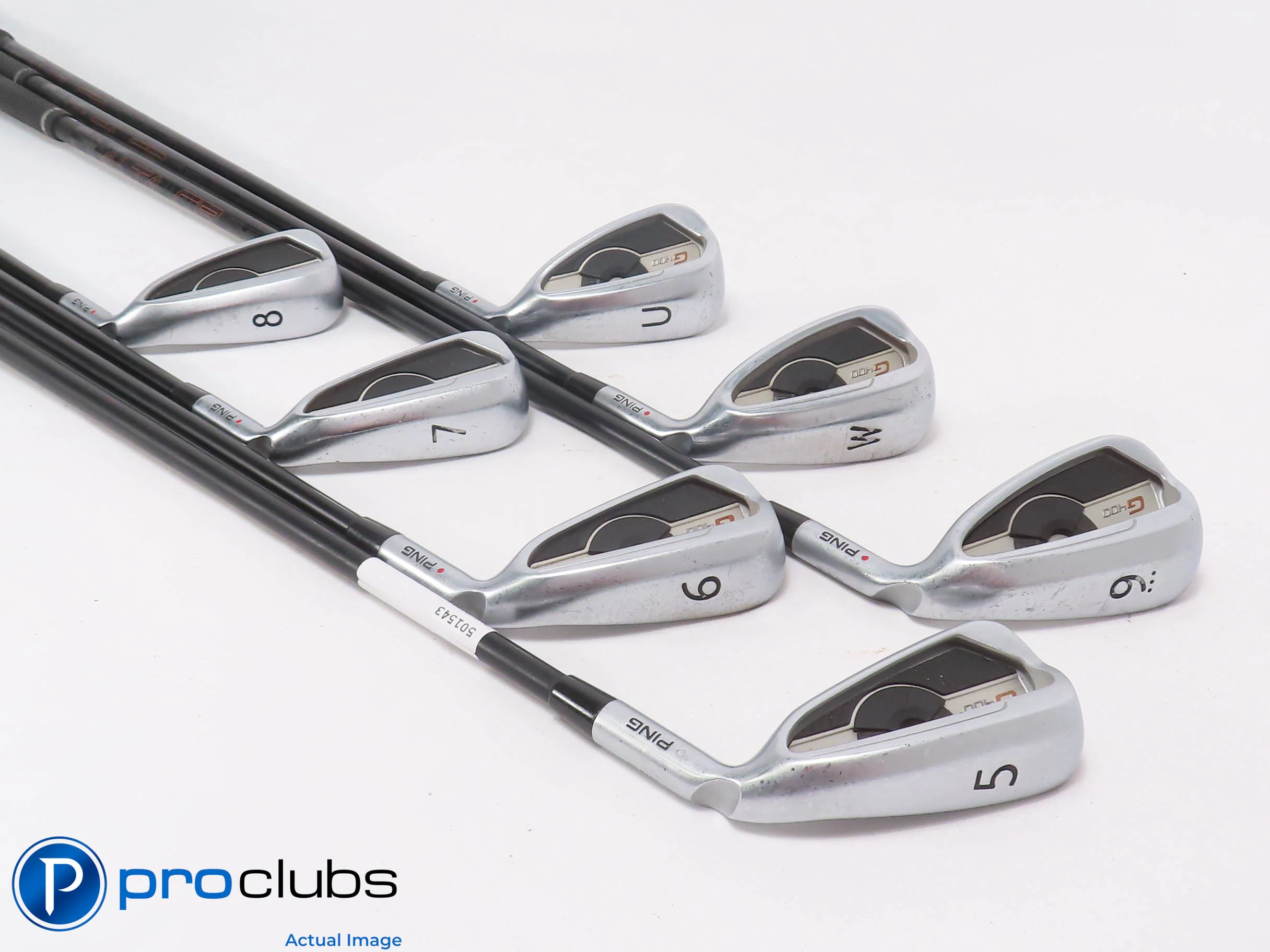 Ping G400 5-PW,UW Iron Set Red Dot - Alta CB Regular Flex Graphite +1/4" 501543 - Image 2