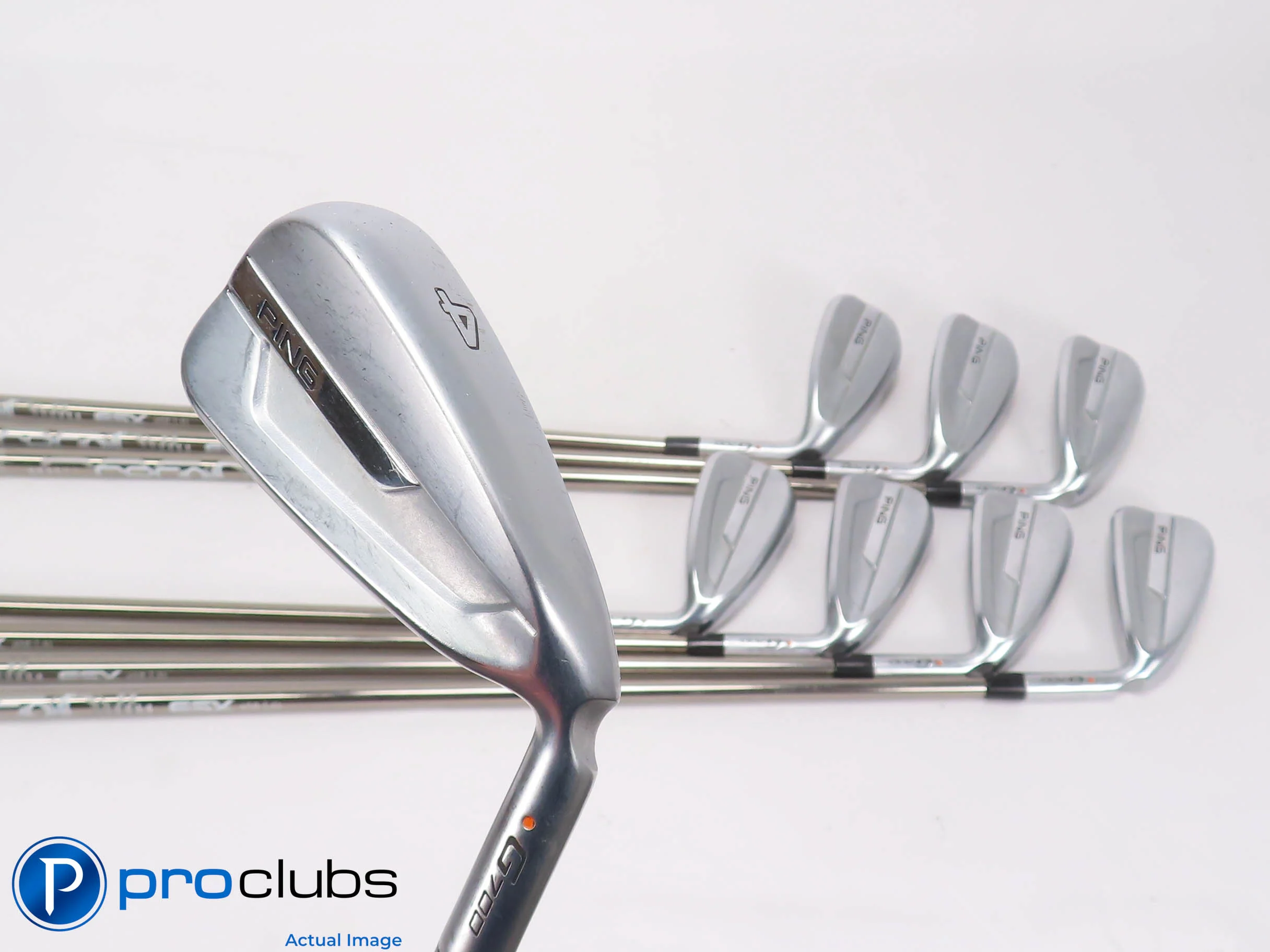 Ladies Ping G700 4-PW,UW Iron Set Orange Dot - Recoil Ladies Flex +1.25" 503247